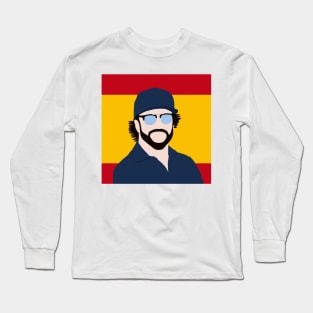 Fernando Alonso Face Art - Flag Edition Long Sleeve T-Shirt